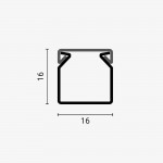 Kabelkanal Birne 16x16x2000mm