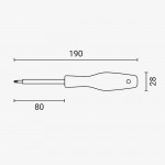 Schraubendreher isoliert VDE EN60900 T15 x 80mm Schraubendreher isoliert VDE EN60900 T15 x 80mm