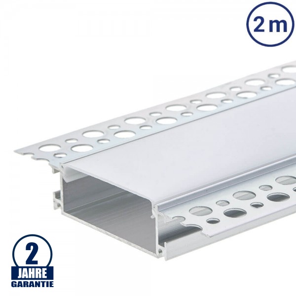 LED Profil 96x20mm Eloxiert Trockenbau 2m SET LED Profil 96x20mm Eloxiert Trockenbau 2m SET
