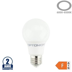 8,5W LED E27 A60 Birne Kunststoff Kaltweiß