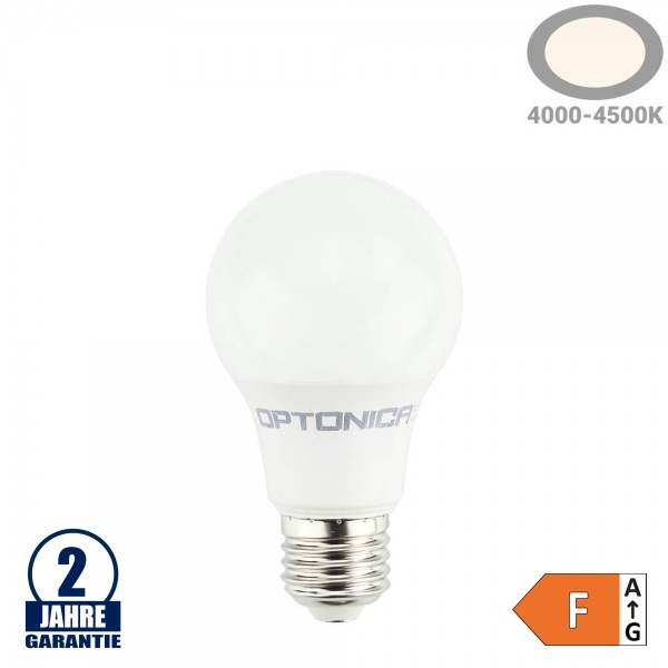 8,5W LED E27 A60 Birne Kunststoff Neutralweiß 8,5W LED E27 A60 Birne Kunststoff Neutralweiß