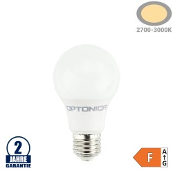8,5W LED E27 A60 Birne Kunststoff Warmweiß