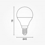 5,5W LED E14 G45 Birne Kunststoff Kaltweiß