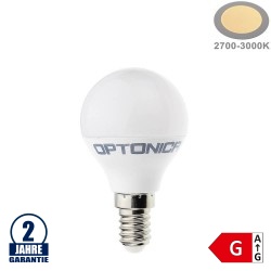 5,5W LED E14 G45 Birne Kunststoff Warmweiß