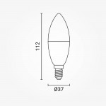 8W LED E14 Kerze Kunststoff Warmweiß 8W LED E14 Kerze Kunststoff Warmweiß
