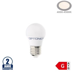 5,5W LED E27 G45 Birne Kunststoff Neutralweiß