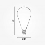 8W LED E14 G45 Birne Kunststoff Kaltweiß
