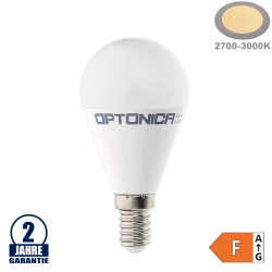 8W LED E14 G45 Birne Kunststoff Warmweiß