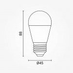 8W LED E27 G45 Birne Kunststoff Warmweiß 8W LED E27 G45 Birne Kunststoff Warmweiß