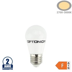 8W LED E27 G45 Birne Kunststoff Warmweiß
