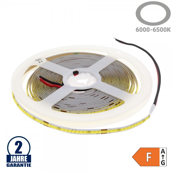 320SMD/m 10W/m 24V Mini COB LED Streifen Kaltweiß 1m 320SMD/m 10W/m 24V Mini COB LED Streifen Kaltweiß 1m