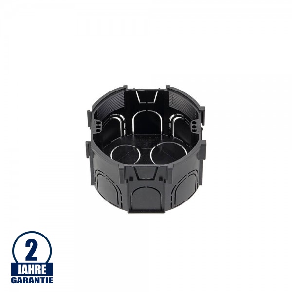 Kombi-Abzweig-Schalterdose Ø 75mm halogenfrei Unterputz schwarz Kombi-Abzweig-Schalterdose Ø 75mm halogenfrei Unterputz schwarz