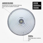 200W Hallenleuchte Slim Line Neutralweiß IK08 IP65