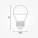 3,5W LED E27 G45 Birne Kunststoff Warmweiß 3,5W LED E27 G45 Birne Kunststoff Warmweiß