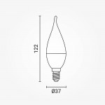 5,5W LED E14 Windstoßkerze Kunststoff Kaltweiß 5,5W LED E14 Windstoßkerze Kunststoff Kaltweiß