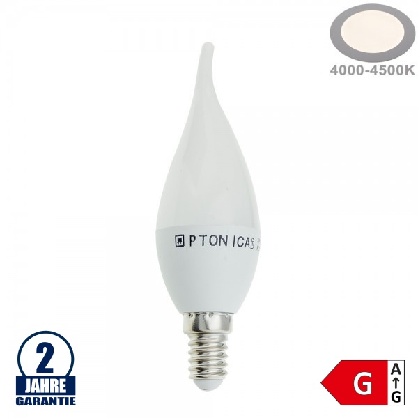 5,5W LED E14 Windstoßkerze Kunststoff Neutralweiß