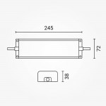 MEAN WELL 240W 24V DC Metall Netzteil Wasserdicht DALI dimmbar IP67