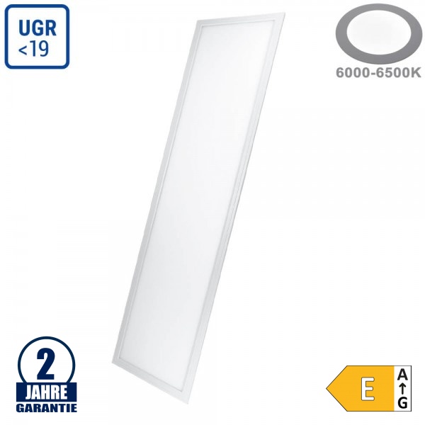 36W 120x30cm LED Panel 100Lm/W UGR19 Kaltweiß 36W 120x30cm LED Panel 100Lm/W UGR19 Kaltweiß