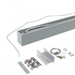 40W LED Linearleuchte Slim Professional mit Abhängung Silber Kaltweiß 40W LED Linearleuchte Slim Professional mit Abhängung Silber Kaltweiß