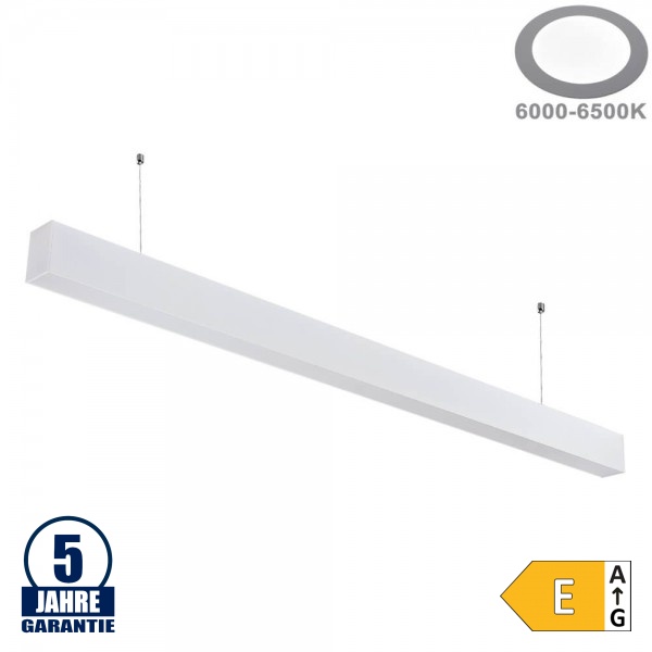 40W LED Linearleuchte Slim Professional mit Abhängung Weiß Kaltweiß 40W LED Linearleuchte Slim Professional mit Abhängung Weiß Kaltweiß