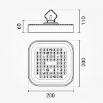 100W LED Hallenleuchte IK08 Neutralweiß