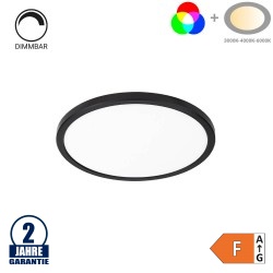 18W Deckenleuchte Schwarz RGB+CCT
