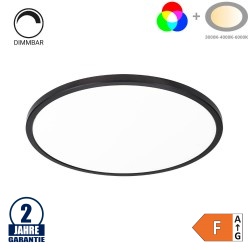 24W Deckenleuchte Schwarz RGB+CCT