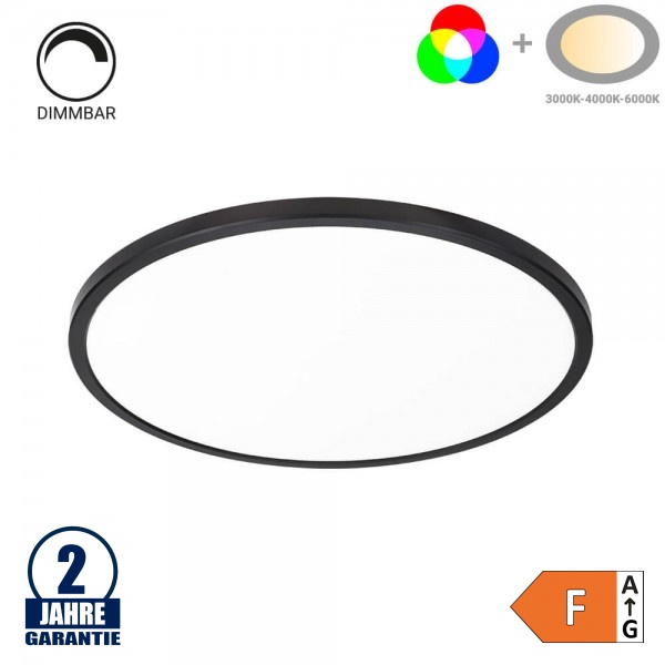 24W Deckenleuchte Schwarz RGB+CCT 24W Deckenleuchte Schwarz RGB+CCT