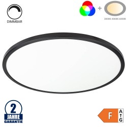 32W Deckenleuchte Schwarz RGB+CCT