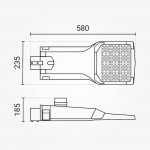 75W LED Straßenleuchte Moso 0-10V Dimmbar mit Dämmerungssensor 5700K