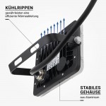 10W LED Fluter Professional Schwarz Warmweiß 10W LED Fluter Professional Schwarz Warmweiß