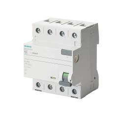 Siemens FI-Schutzschalter SENTRON, 4-polig, Typ A, selektiv, In 40 A, 100 mA, Un AC 400 V