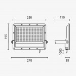 100W LED Fluter Professional Weiß Kaltweiß 100W LED Fluter Professional Weiß Kaltweiß