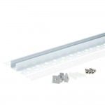 LED Fliesen- und Trockenbauprofil Mitte eloxiert 2m SET