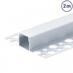 LED Fliesen- und Trockenbauprofil Mitte eloxiert 2m SET