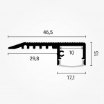 LED Treppenabschlussprofil eloxiert 2m SET LED Treppenabschlussprofil eloxiert 2m SET