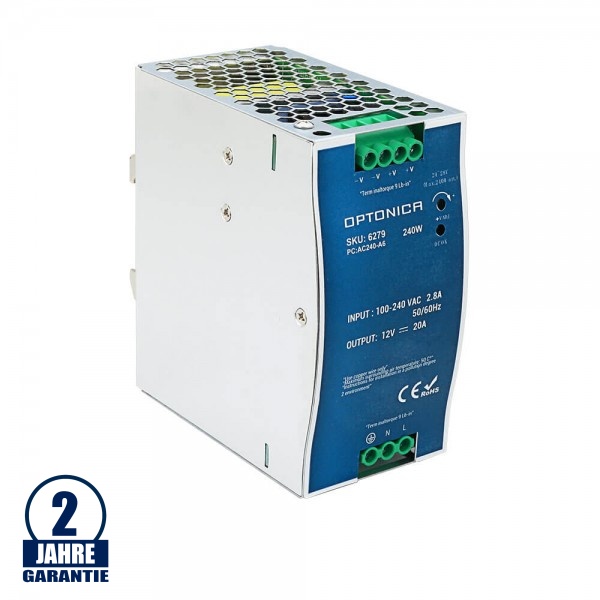 240W 12V DC DIN-Hutschienen Netzteil