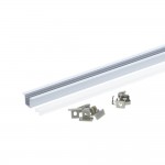 LED Einbauprofil 12,4x9mm eloxiert 2m SET