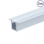 LED Einbauprofil 12,4x9mm eloxiert 2m SET