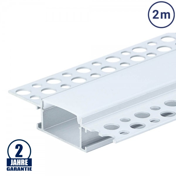 LED Profil Trockenbau eloxiert breit 2m SET OP LED Profil Trockenbau eloxiert breit 2m SET OP
