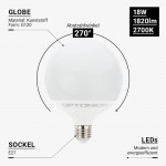 18W LED E27 G120 Birne Kunststoff Warmweiß 18W LED E27 G120 Birne Kunststoff Warmweiß