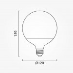 18W LED E27 G120 Birne Kunststoff Neutralweiß 18W LED E27 G120 Birne Kunststoff Neutralweiß