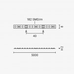 182LED/m 14W/m 24V LED Streifen 2835 HL Kaltweiß 1m 182LED/m 14W/m 24V LED Streifen 2835 HL Kaltweiß 1m