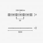 238LED/m 18W/m 24V LED Streifen 2835 HL Kaltweiß 1m 238LED/m 18W/m 24V LED Streifen 2835 HL Kaltweiß 1m