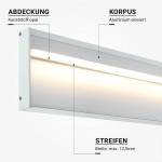 LED Sockelleistenprofil Silber 2m SET OP LED Sockelleistenprofil Silber 2m SET OP