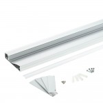 LED Sockelleistenprofil Silber 2m SET OP LED Sockelleistenprofil Silber 2m SET OP