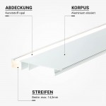 LED Sockelleistenprofil V2 Weiß 2m SET OP