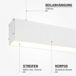LED Linearleuchten-Profil Weiß 2m SET OP LED Linearleuchten-Profil Weiß 2m SET OP