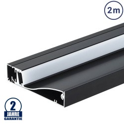 LED Sockelleistenprofil Schwarz 2m SET OP