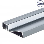 LED Sockelleistenprofil Grau Metallic 2m SET OP LED Sockelleistenprofil Grau Metallic 2m SET OP